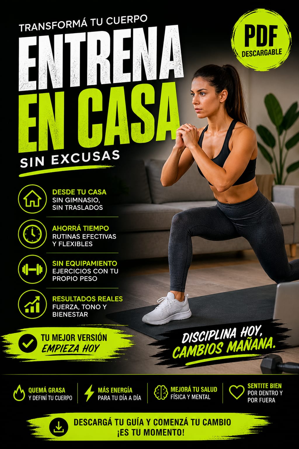 "DE CERO A CONSTANTE" EL PLAN DE EJERCICIOS EN CASA QUE SI VAS A TERMINAR. 8 SEMANAS
